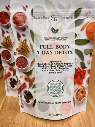 7 Day Full Body Detox Bundle: Revitalize with our 21 Herbal tea bags Detox Tea/ 60ct Colon Cleanse Capsules/ 60ct Liver Cleanse and 60ct Parasite Cleanse