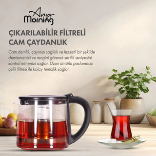 Any Morning DE23203SX Turkish Tea Maker,  2L - 68 oz