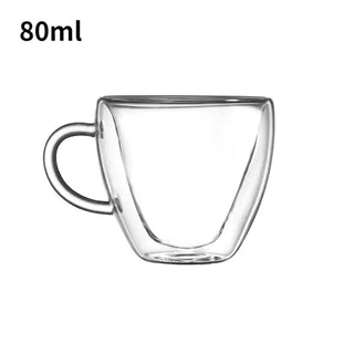 Heart-Shaped Double Wall Tea Mug