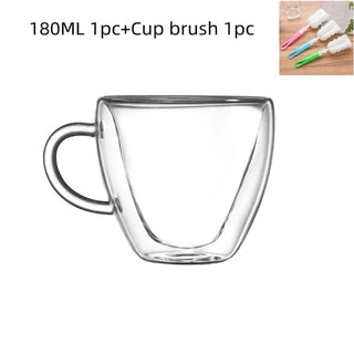 Heart-Shaped Double Wall Tea Mug