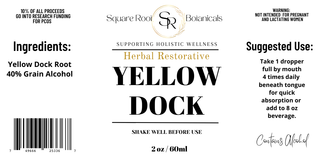 Natural Antibiotic Yellow Dock Tincture 4oz