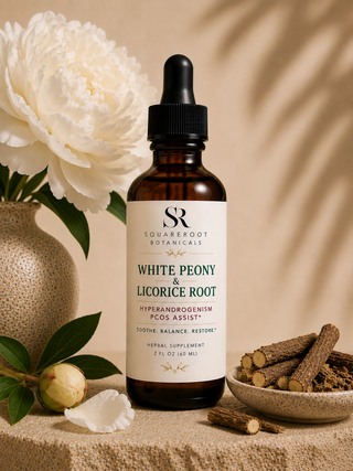 Organic White Peony and Licorice Root Tincture PCOS FEMININE BALANCING